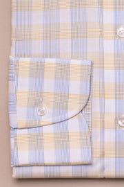 Yellow And Blue Checked Shirt