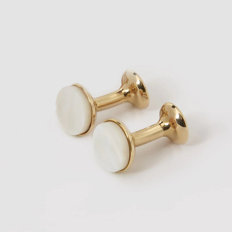 Gold Mother Of Pearl Cufflinks