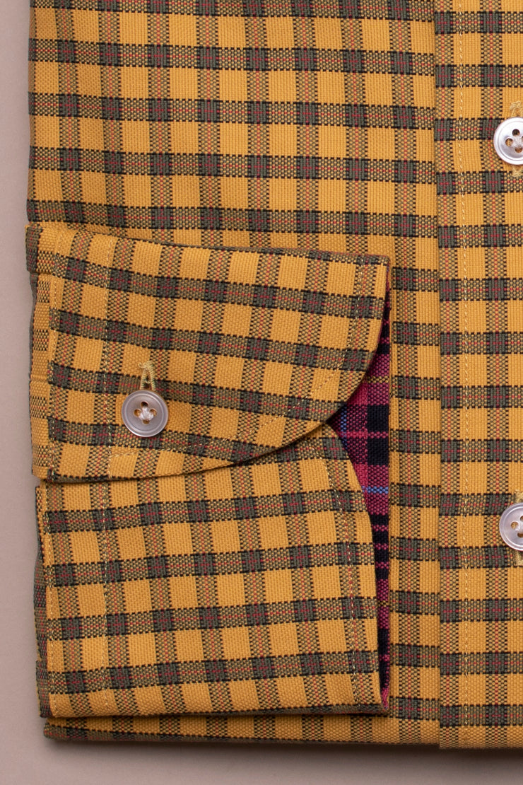 Yellow Oxford Check Shirt