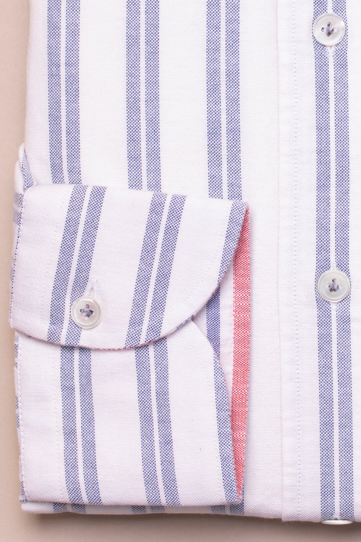 Double Blue Oxford Stripe Shirt