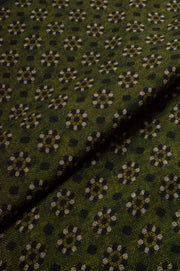 Green Circle Design Wool Scarf