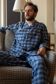 Blue On Blue Brushed Cotton Pyjamas