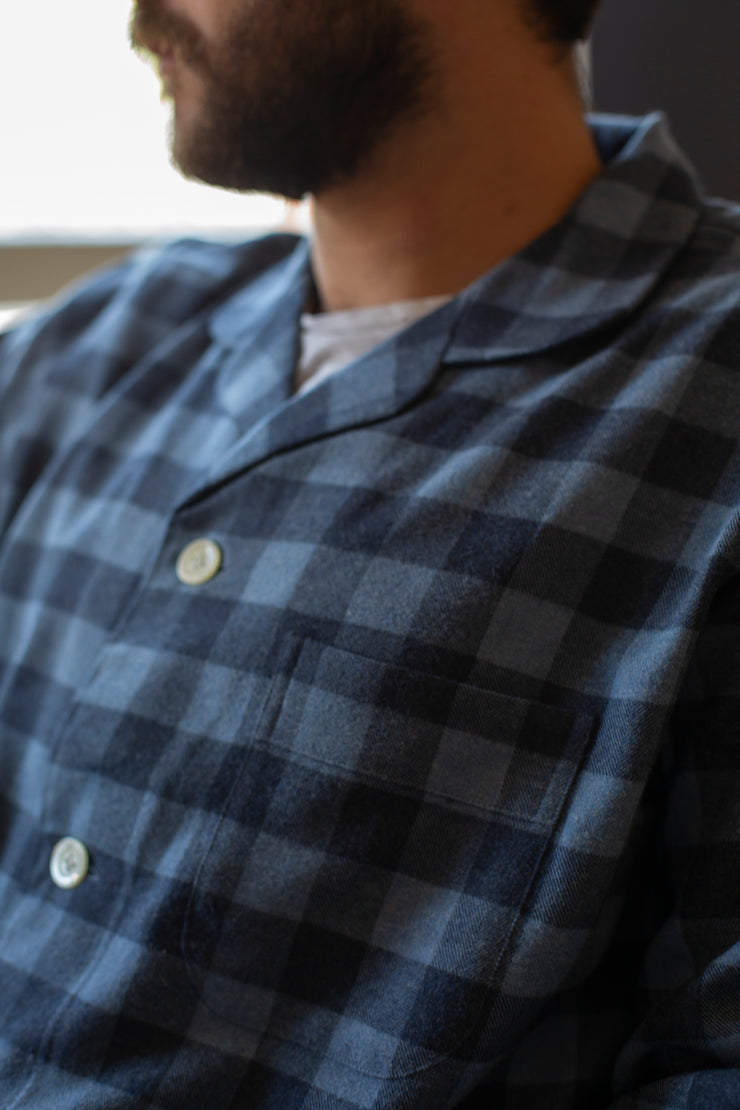 Blue On Blue Brushed Cotton Pyjamas