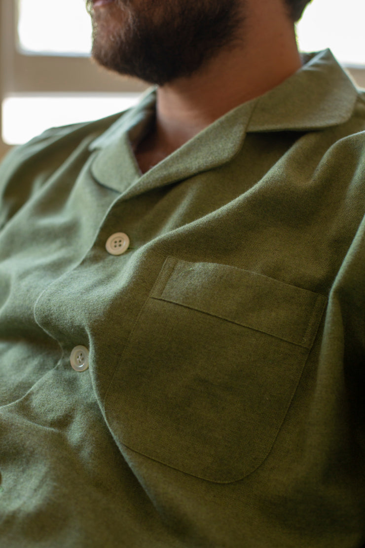Green Brushed Cotton Pyjamas