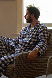 Large Navy Check Pyjama