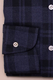 Dark Navy Checks Shirt
