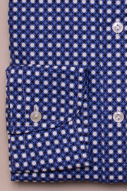 Dark Blue Circle Pattern Shirt