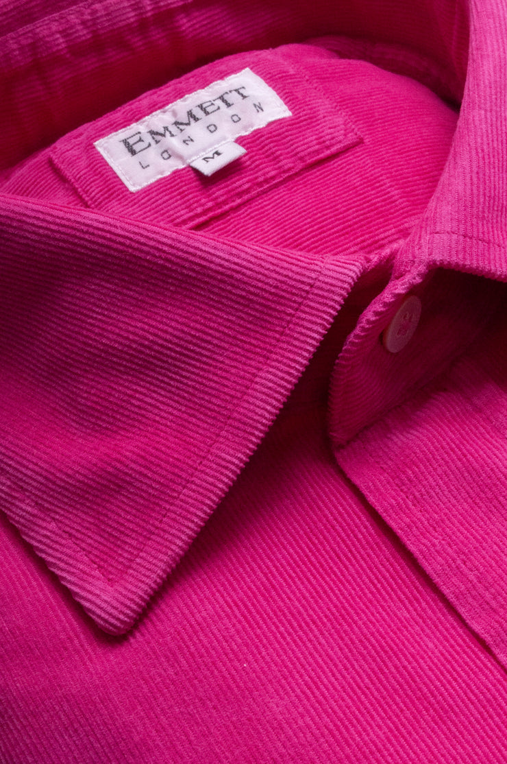 Dark Pink Baby Cord Shirt