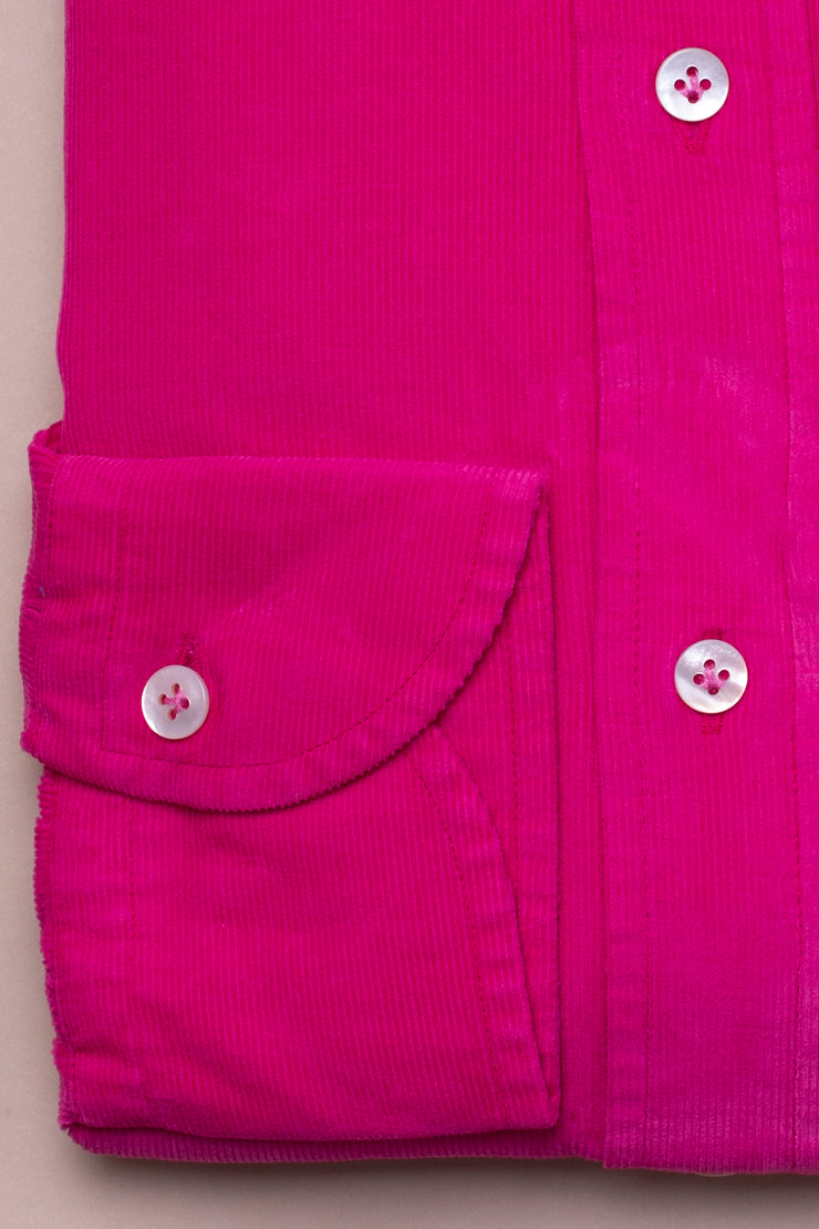 Dark Pink Baby Cord Shirt