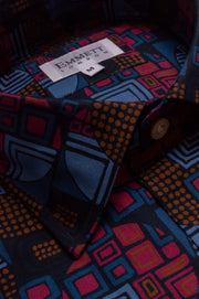 Bold Blue Shapes Printed Shirt