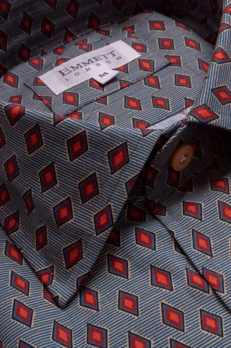 Diamond Geometric Print Shirt