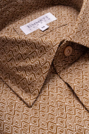 Brown Geometric Printed Shirt