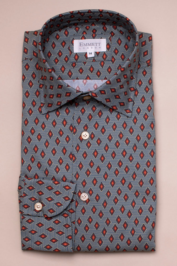 Diamond Geometric Print Shirt