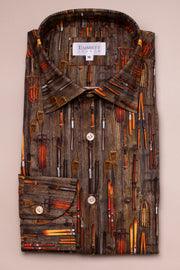Wooden Ski Print Shirt