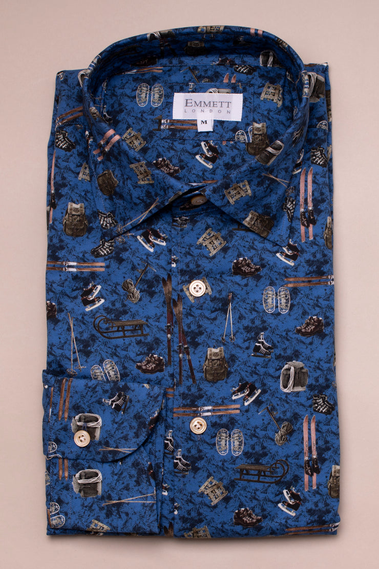 Ski Equipment Print Shirt