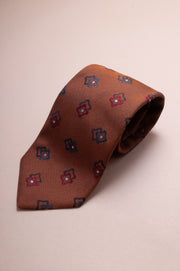 Burnt Orange Silk Design Tie