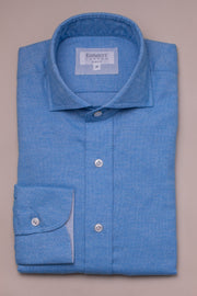 Electric Blue Brushed Cotton Shirt