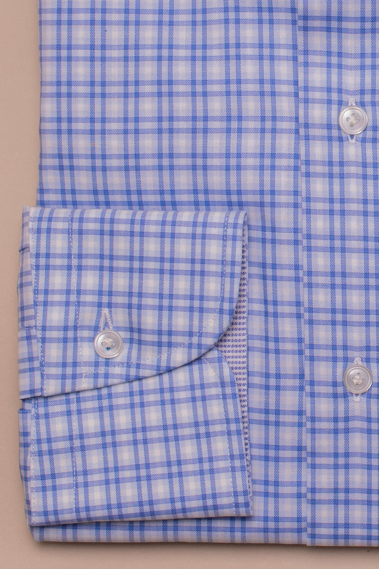 Super lightweight Blue Twill Check Shirt