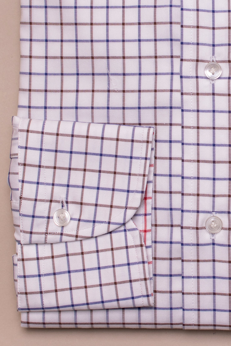 Brown And Blue Country Check Shirt