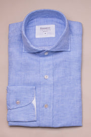 Light Blue Twill Linen Shirt