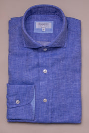 Dark Blue Twill Linen Shirt  Shirt