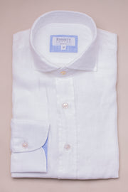 White Twill Linen Shirt
