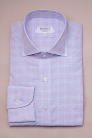 Small Pink On Blue Check Shirt