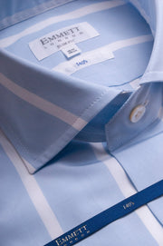 Blue On Blue Striped 140s Shirt