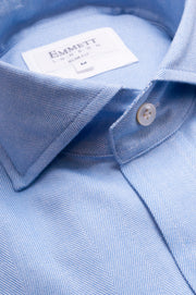 Supersoft Blue Herringbone Shirt