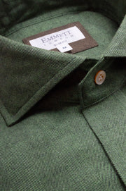 Supersoft Green Herringbone Shirt