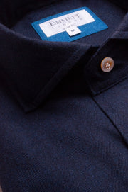 Supersoft Navy Herringbone Shirt