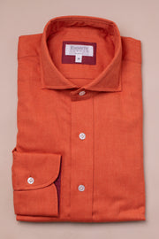 Supersoft Orange Herringbone Shirt