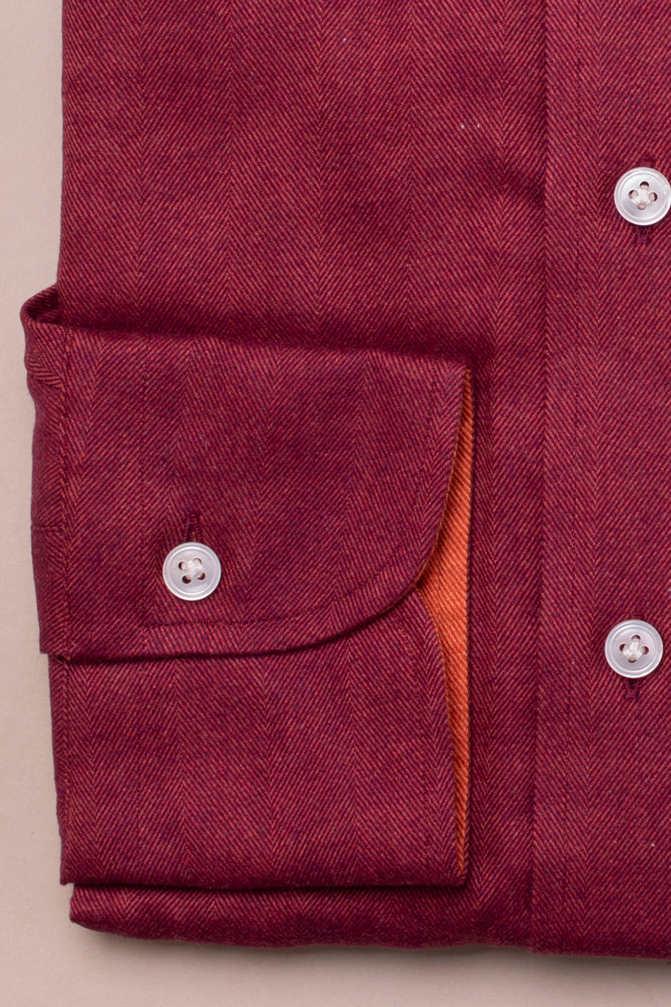 Supersoft Herringbone Red Shirt