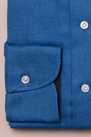 Supersoft Mid Blue Herringbone Shirt