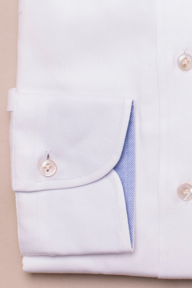 Supersoft White Herringbone Shirt