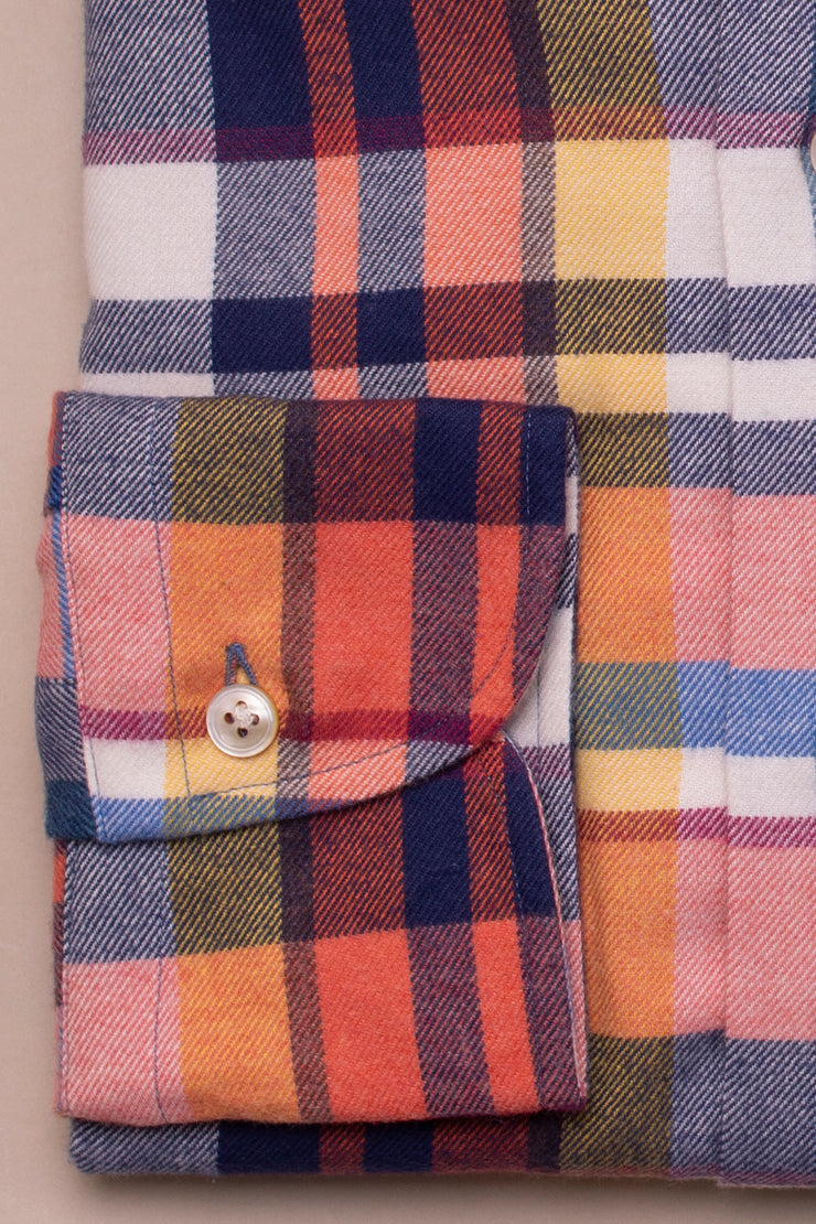 Red And Blue Brushed Cotton Check Shirt
