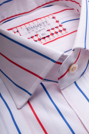 Red And White Fine Striped Shirt