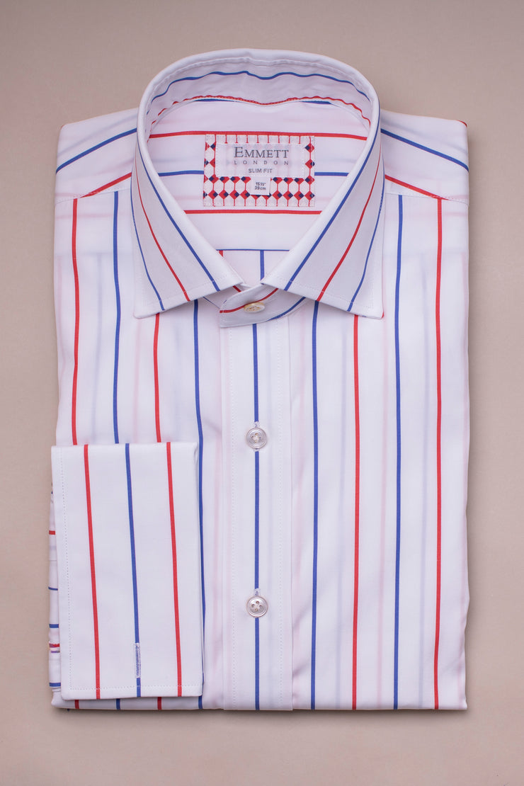 Red And White Fine Striped Shirt