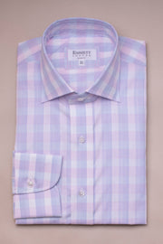 Pink And Blue Checked Shirt