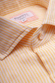 Yellow Linen Striped Shirt