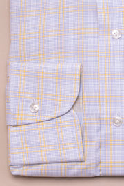 Small Yellow And Blue Checked Shirt