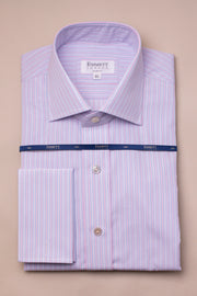 Soft Blue And Pink 140s Shirt