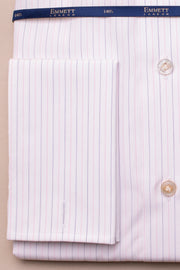 Fine Pink And Blue Striped 140s Shirt