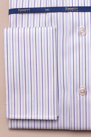 Mixed Blue 140s Stripe Shirt
