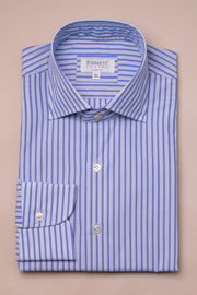 Mid Blue On Blue Striped Shirt
