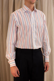 Red And White Fine Striped Shirt