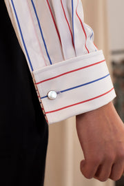 Red And White Fine Striped Shirt