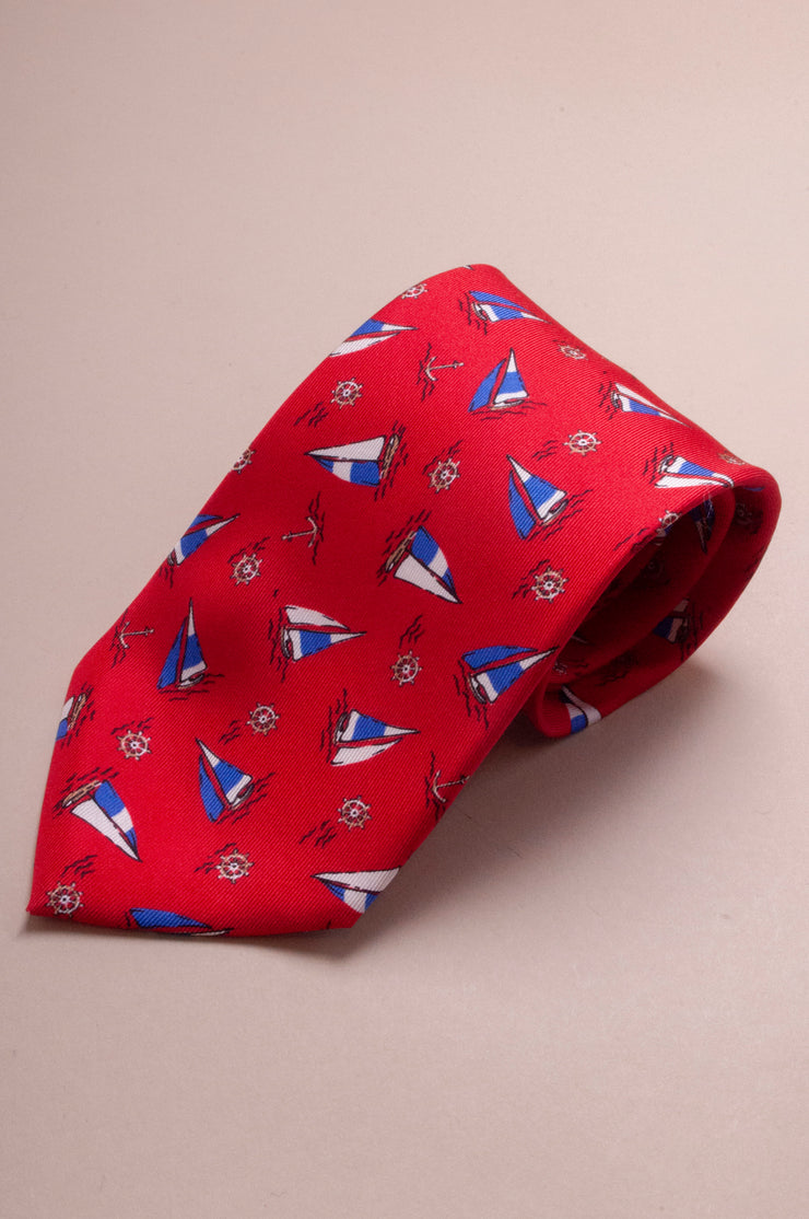 Red Boat Design Silk Tie