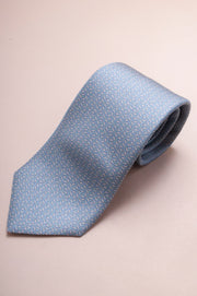 Blue Silk Ringed Tie