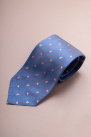 Lighty Blue Paisley Silk Tie
